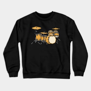 Pixel Led Wood Drums Crewneck Sweatshirt